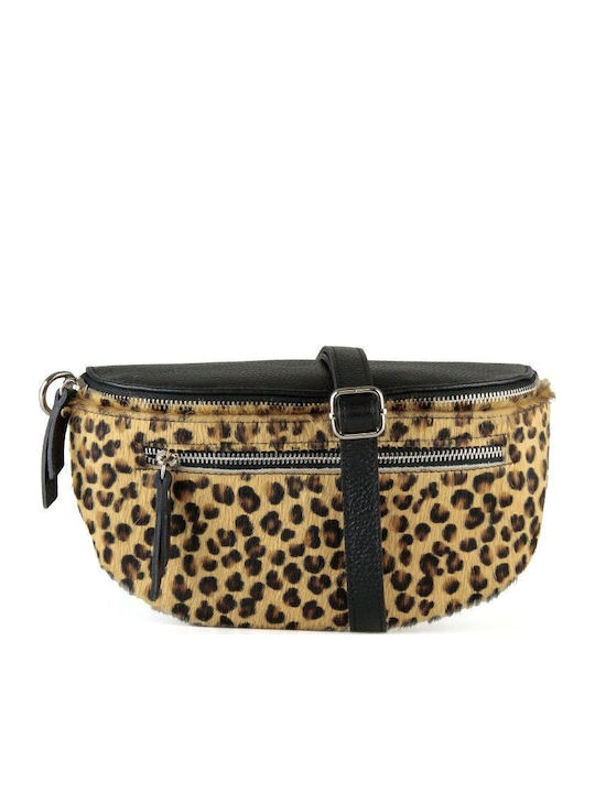 Leather Waist Bag Leo Animal Print