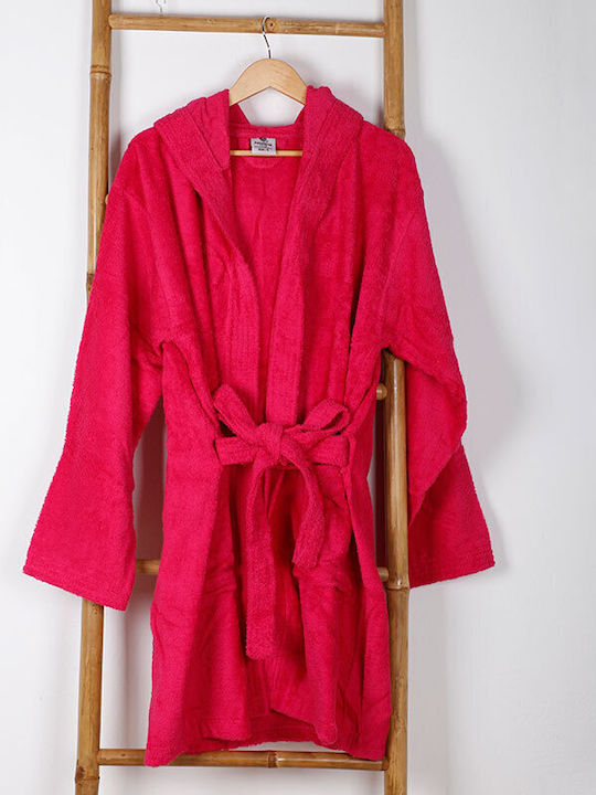 Sunshine Mini Bademantel mit Kapuze Fuxia