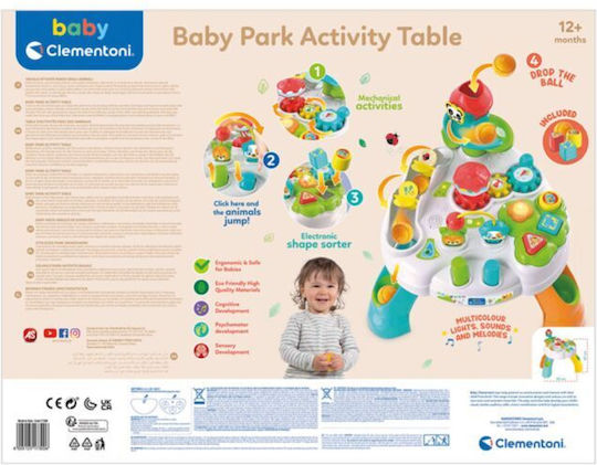 Baby Clementoni Activity Table Play For Future Baby Park with Sounds for 12++ Months