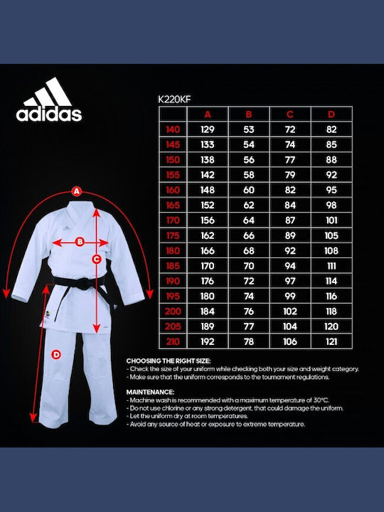 adidas K220kf Kumite Kids Karate Jacket Pink