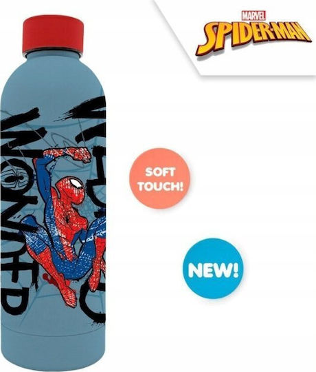 Kids Euroswan Sticlă Pentru Copii Din Oțel Inoxidabil Spiderman Albastră 500ml
