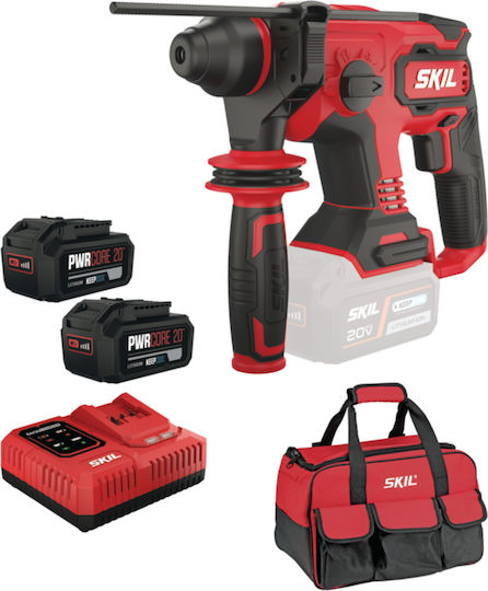 Skil 3850 CA Schlag Meißelhammer Batterie Brushless 20V 2x5Ah mit Aufnahme SDS Plus D00233