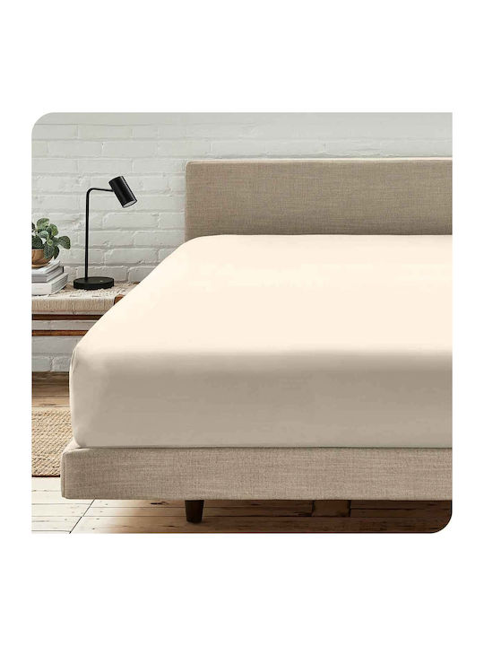 Astron Italy Sheet Super-Double with Elastic 160x200+40cm. Beige