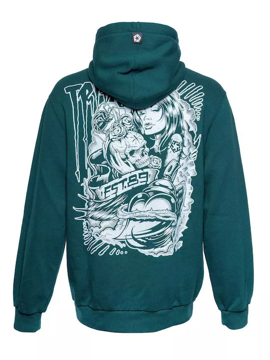 Sweatshirt with Hood Dark Teal