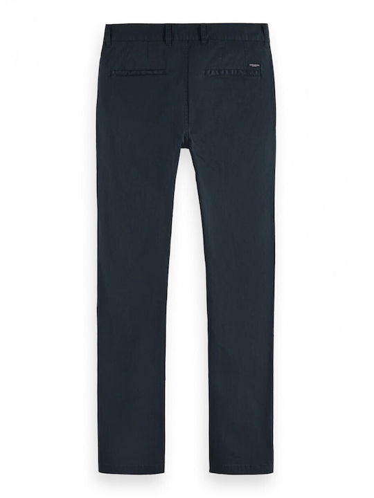 Mott Παντελόνι Chino Ελαστικό σε Κανονική Εφαρμογή Midnight Blue