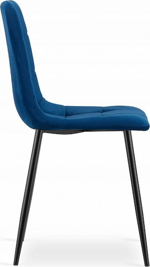 Καρέκλες Τραπεζαρίας Βελούδινες Navy Blue 3τμχ 69x62x48εκ.