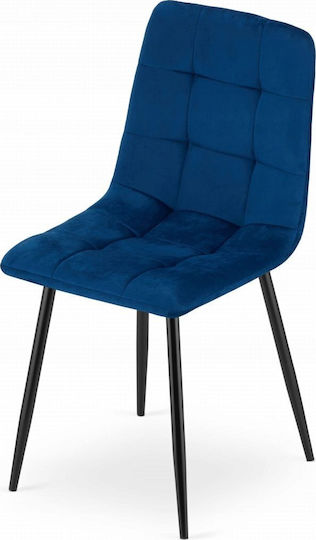 Καρέκλες Τραπεζαρίας Βελούδινες Navy Blue 3τμχ 69x62x48εκ.