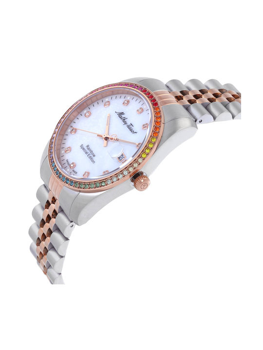 Mathey Tissot Mathy Watch with Pink Gold Metal Bracelet