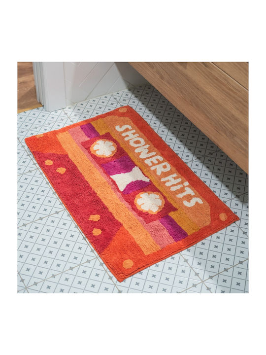 Flamingueo Rutschfestes Baumwoll Badematte Mehrfarbig 50x80cm