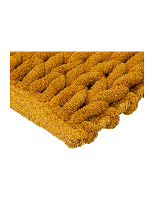5Five Badematte Synthetisch,Polyester/Cotton/Leather Rechteckig 174727K Mustard 50x120cm
