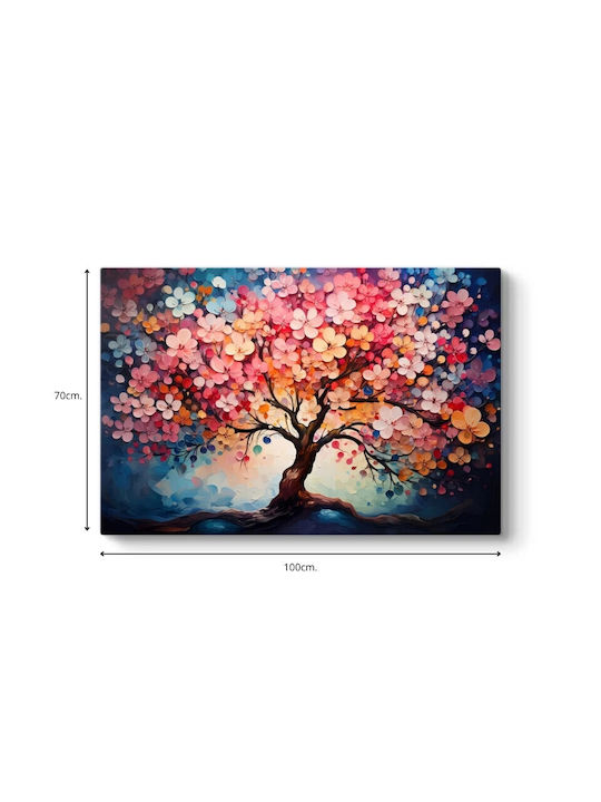 Megapap Pink Tree Gemälde auf Leinwand 100x70cm