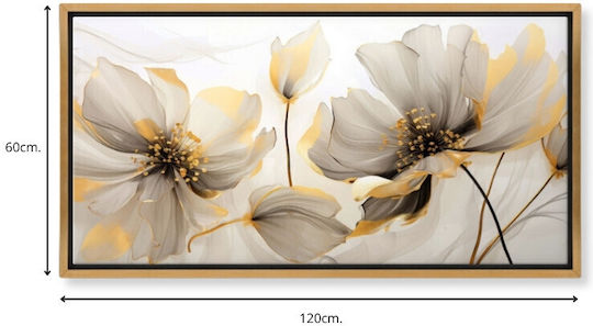 Megapap Ethereal Blossom Πίνακας σε Καμβά 120x60cm