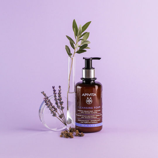 Apivita Olive, Lavender & Propolis Spumă Față & Ochi 200ml