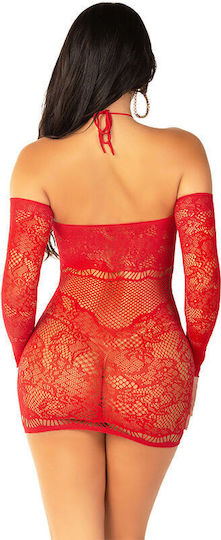 Leg Avenue Long-sleeved Секси рокля Червен