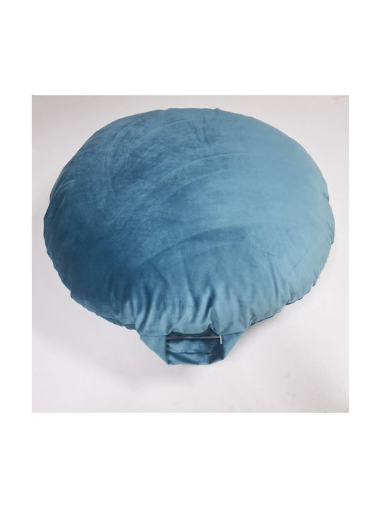 Decocraft Velvet Turquoise Floor Pillow 70x70cm