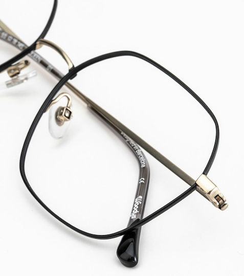 Woodys Barcelona Women's Metal Prescription Eyeglass Frame in Black Titanium QUEEN 01