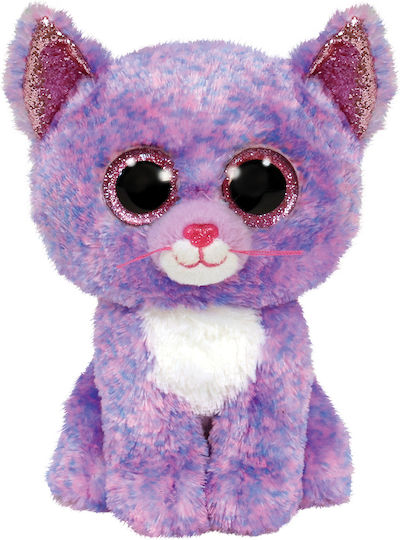 TY Plüschkatze Beanie Boos Plüsch Kätzchen Lila für 3+ Jahre 15 cm.