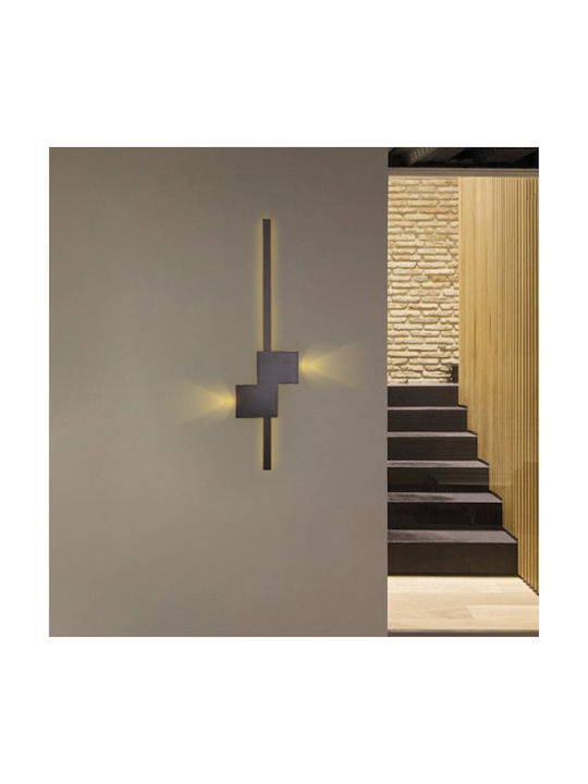 Inlight Modern Lumină de Perete cu LED Integrat și Lumină Alb Reglabil Negru 60cm