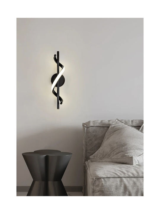 Home Lighting Φωτιστικό Τοίχου LED Μαύρο 39x13εκ.