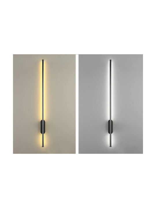Home Lighting Μοντέρνο Φωτιστικό Τοίχου με Ενσωματωμένο LED και Θερμό Λευκό Φως Μαύρο 60x6x6εκ.
