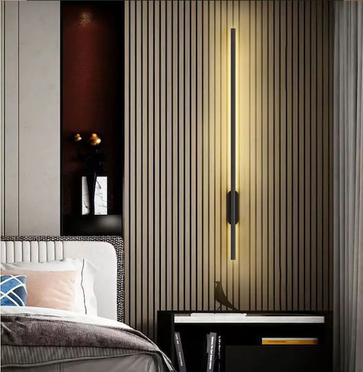 Home Lighting Lămpi De Perete Modern Cu LED Integrat Și Lumină Alb Cald Negru 80x6x80cm