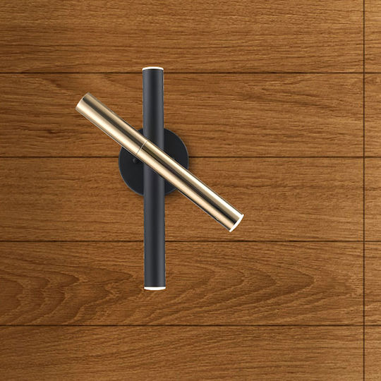Viokef Modern Lamp Wall with Integrated LED and Warm White Light Gold 10x33x33cm