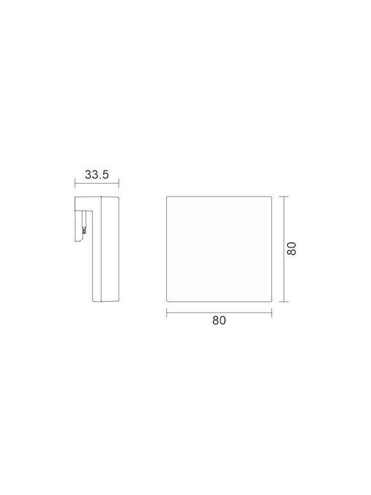 Spot Light Lamp Bathroom with Integrated LED and Natural White Light Gray
