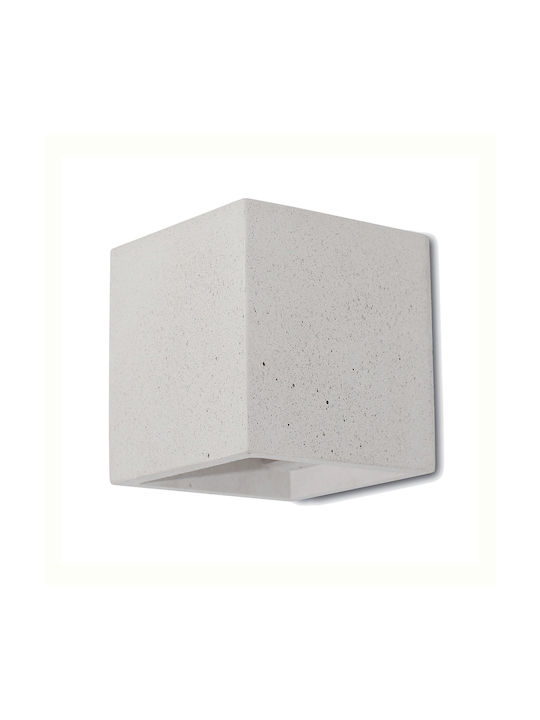 Viokef Concrete Modern Lamp Wall with Socket G9 White 11.5x11.5cm