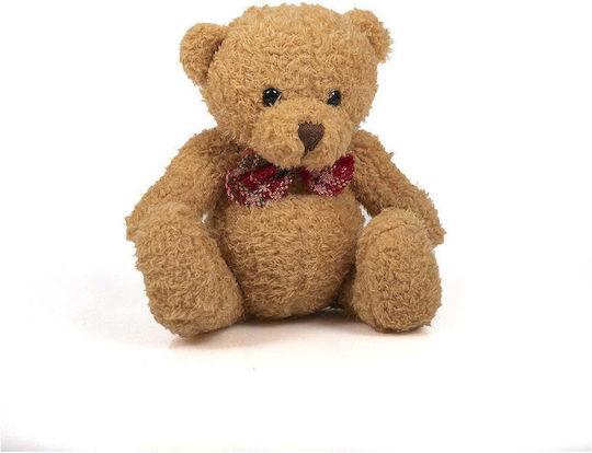 Friendlies Plush Bear Plaid Bow - Brown 14 cm