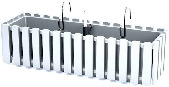 Prosperplast Blumentopf Boardee Fence W Blumenkasten Kunststoff Weiß