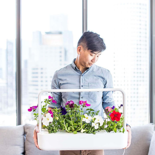 Click and Grow The Smart Garden 9 Self-watering Planter Box Plastic White 60.4x18.4x39.6cm.