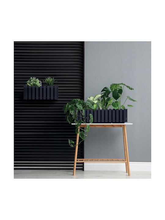 Prosperplast Boardee Fence Planter Planter Box Plastic Charcoal 58x18x16.2cm.