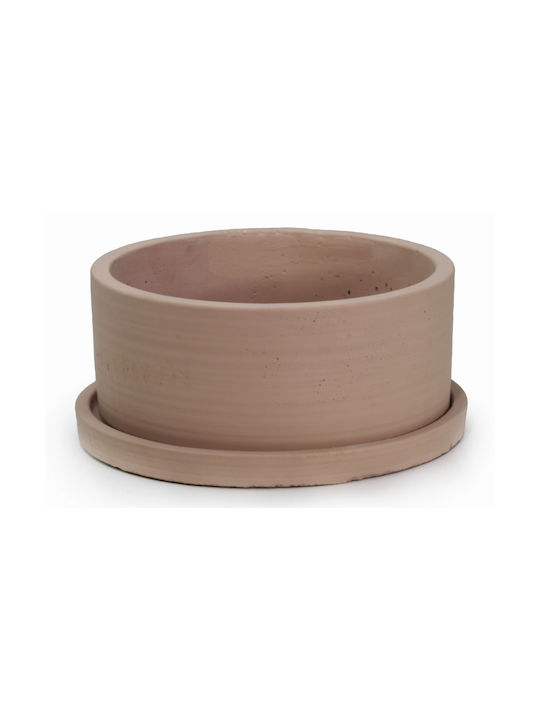 Viosarp Stone Flower Pot 17x7cm in Brown Color