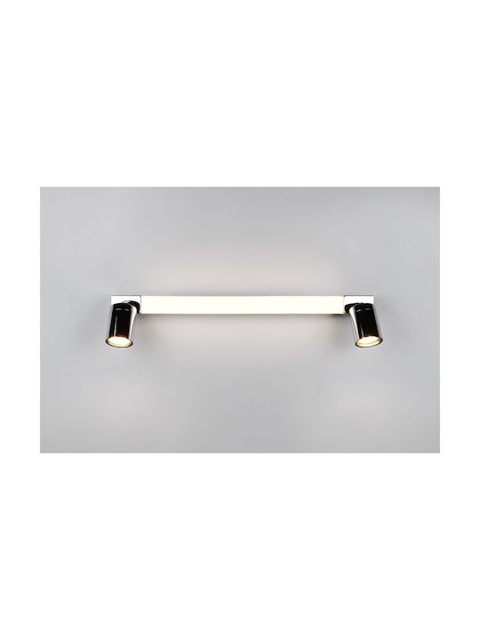 Trio Lighting Modern Lamp Bathroom with Socket GU10 Silver 60x18cm