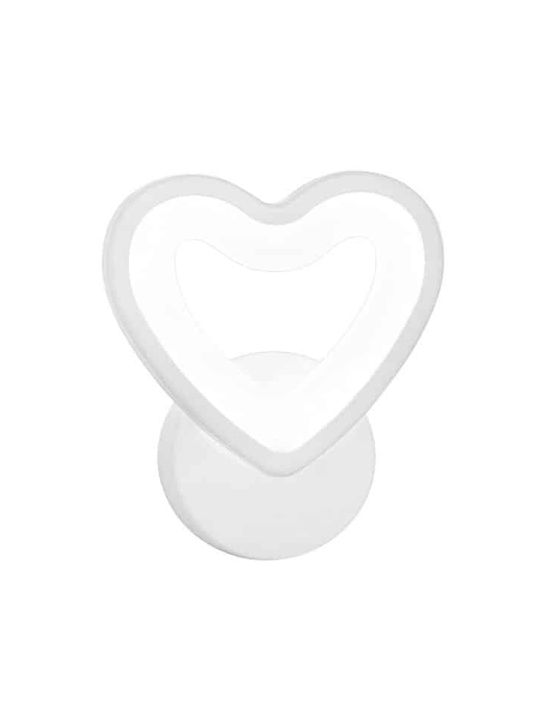 Universo Illuminazione Heart Modern Lamp Wall with Integrated LED and Cool White Light 16x16cm