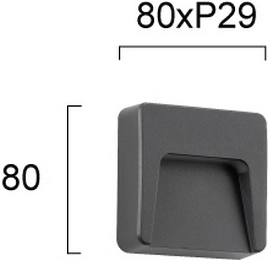 Viokef Cop Wasserdichtes Laterna LED 2W 3000K 80x8cm Viokef Cop Wasserdichtes Laterna LED 2W 3000K 80x8cm