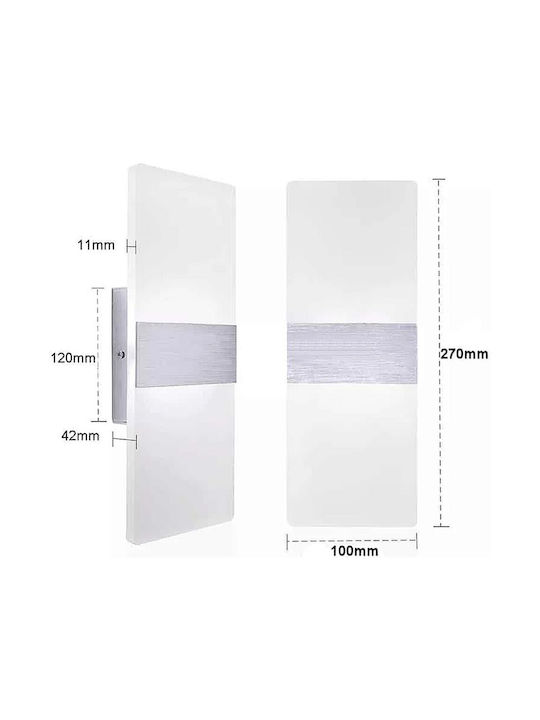 Led7 Break Klassisch Leuchte Wand mit Integrierter LED und Warmweißes Licht 10cm