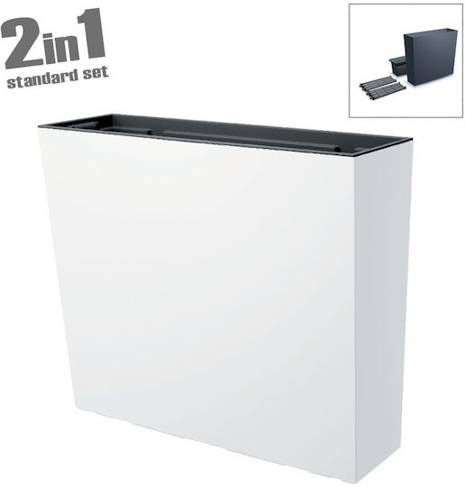 Marhome Urbi Case Кутия за саксии Пластмаса Бял 77x23.5x68.6см.