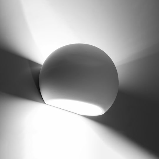 Sollux Globe Modern Leuchte Wand mit Fassung E27 Weiß 15x25x20cm
