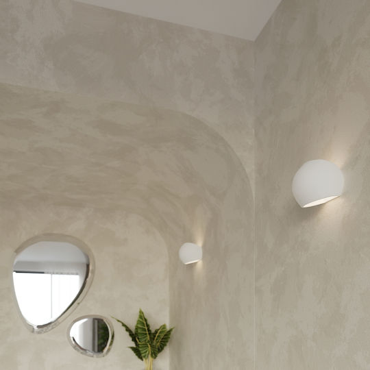 Sollux Globe Modern Leuchte Wand mit Fassung E27 Weiß 15x25x20cm