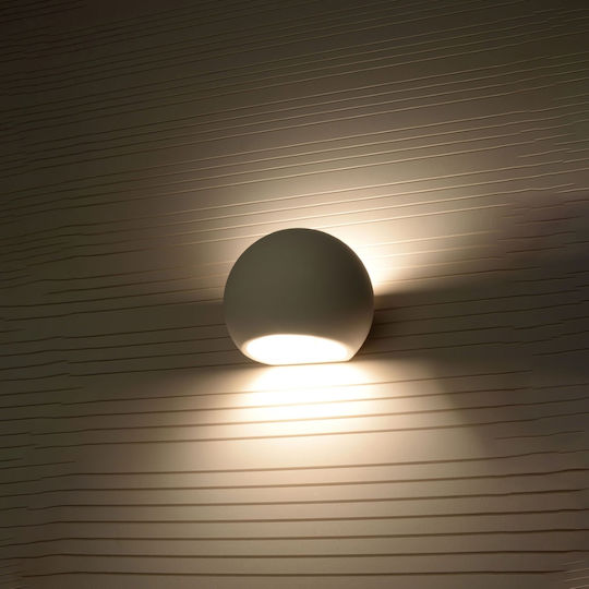 Sollux Globe Modern Leuchte Wand mit Fassung E27 Weiß 15x25x20cm
