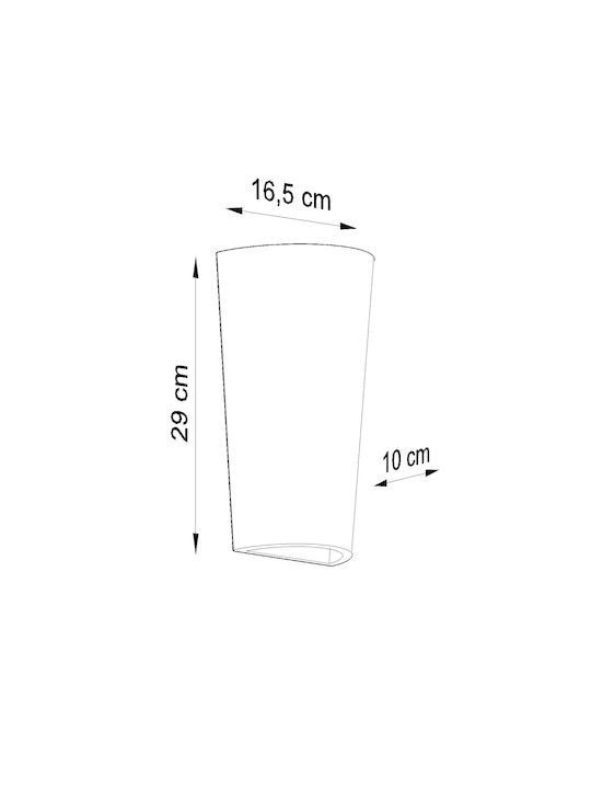 Sollux Lana Classic Lamp Wall with Socket E27 White 16x20x20cm