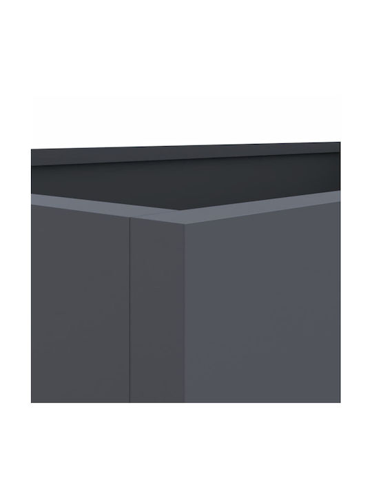 vidaXL Blumenkasten Kunststoff Charcoal 62x29x30cm.