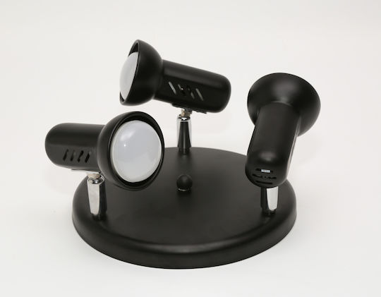 Evivak Triple Spot with Socket E14 in Black Color