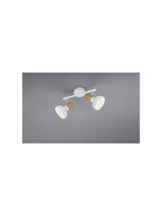 Trio Lighting Doppel Spot mit Fassung E14 in Weiß Farbe