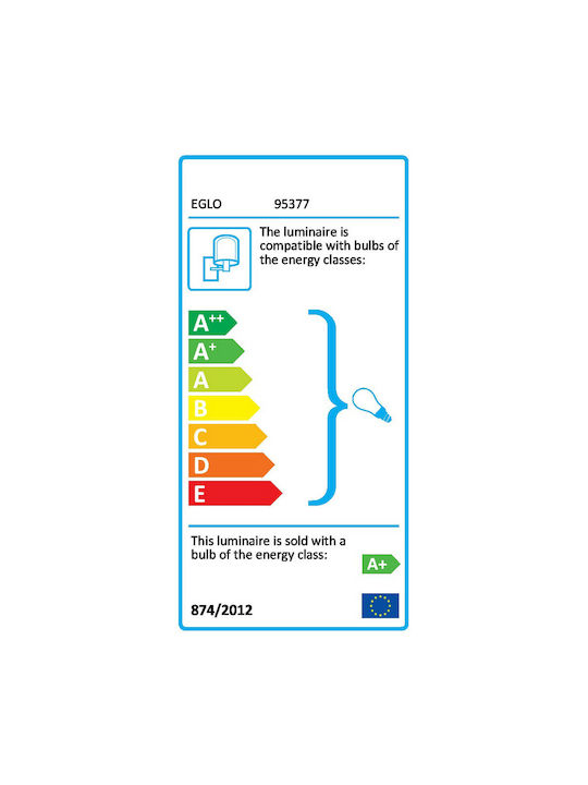 Eglo Passa Modern Lamp Wall with Socket GU10 White 8.5x5.5cm