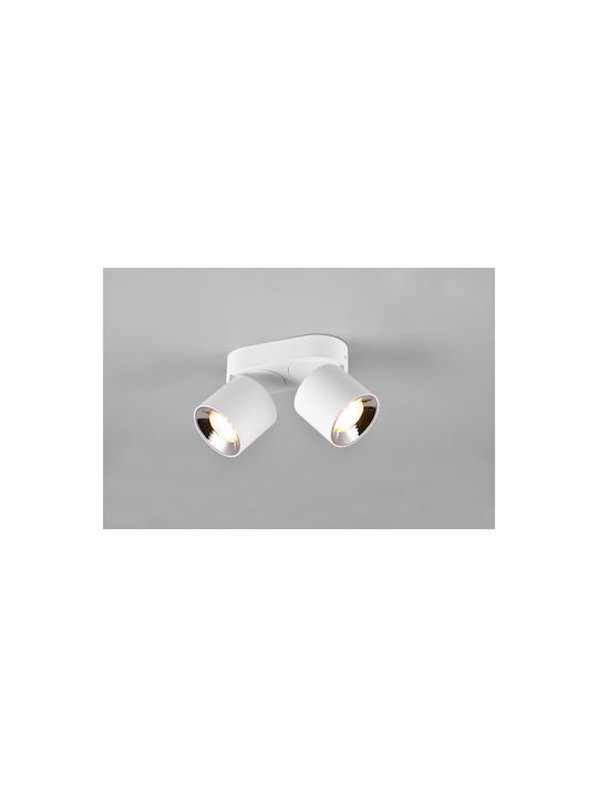 Trio Lighting Double Spot with Socket GU10 in White Color