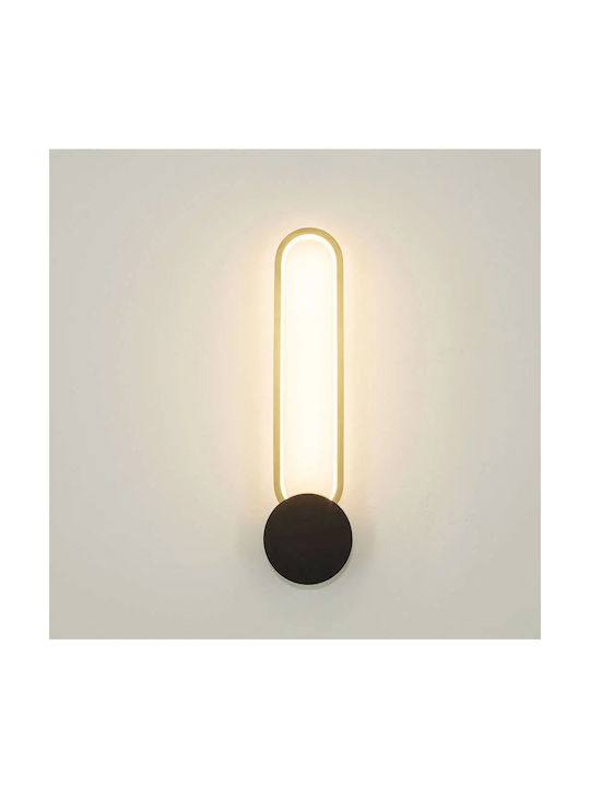 Zambelis Lights Modern Wall Lamp with Integrated LED and Warm White Light Gold 12.3x6x6cm