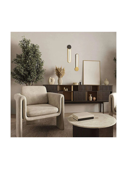 Zambelis Lights Modern Wall Lamp with Integrated LED and Warm White Light Gold 12.3x6x6cm