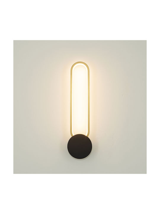 Zambelis Lights Modern Lamp Wall with Integrated LED and Warm White Light Black 12.3x6x6cm